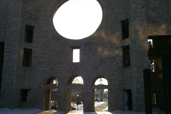 Photograph of St. Boniface Cathedral facade, Winnipeg