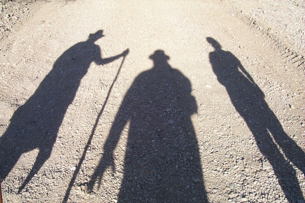 Photograph of silhouettes in Aravaipa Valley