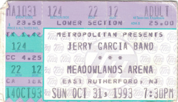 1993-10-31 - Jerry Garcia Band @ Meadowlands