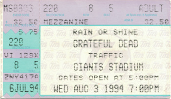 1994-08-03 - Grateful Dead + Traffic @ Giants Stadium