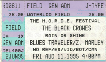 1995-08-11 - Black Crowes, Blues Traveler, Ziggy Marley (HORDE Festival) @ Waterloo Village