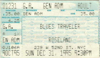 1995-12-31 - Blues Traveler @ Roseland