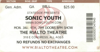 2010-01-04 - Sonic Youth @ The Rialto, Tucson