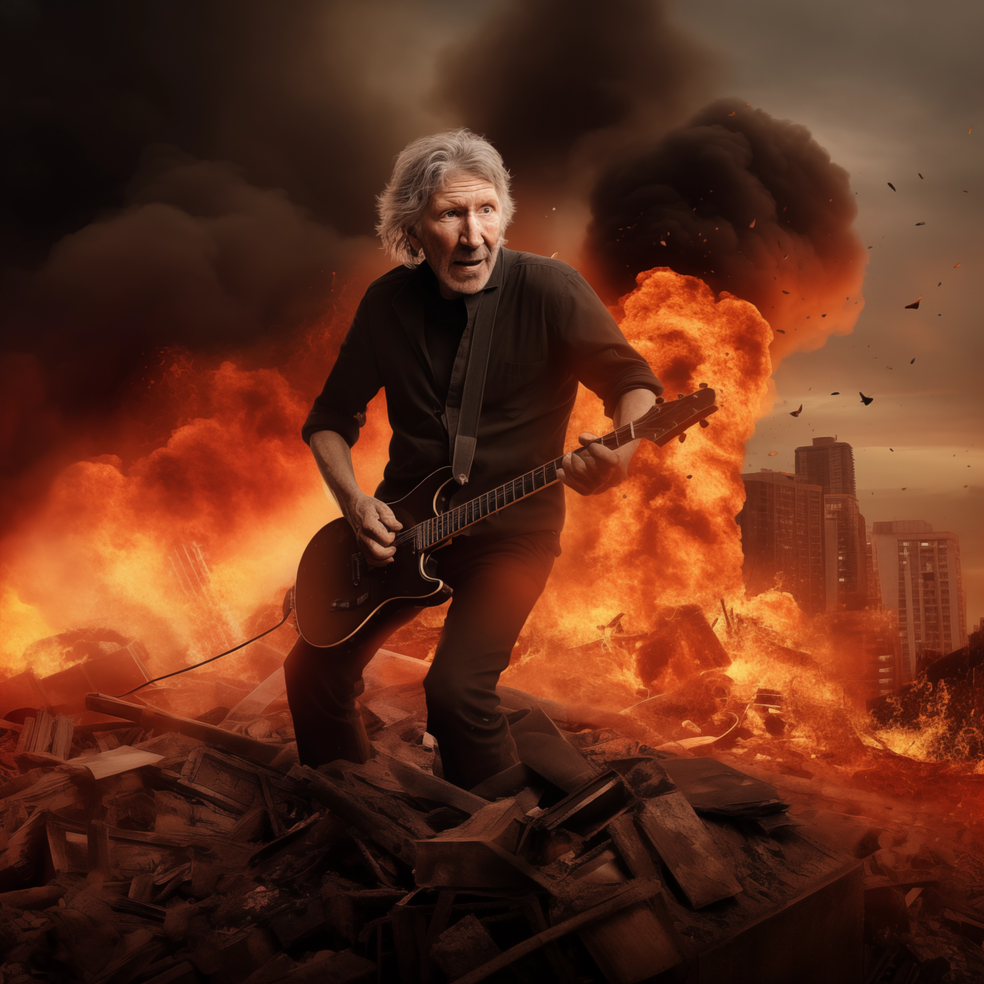 Roger Waters and David Gilmour of Pink Floyd in 2024