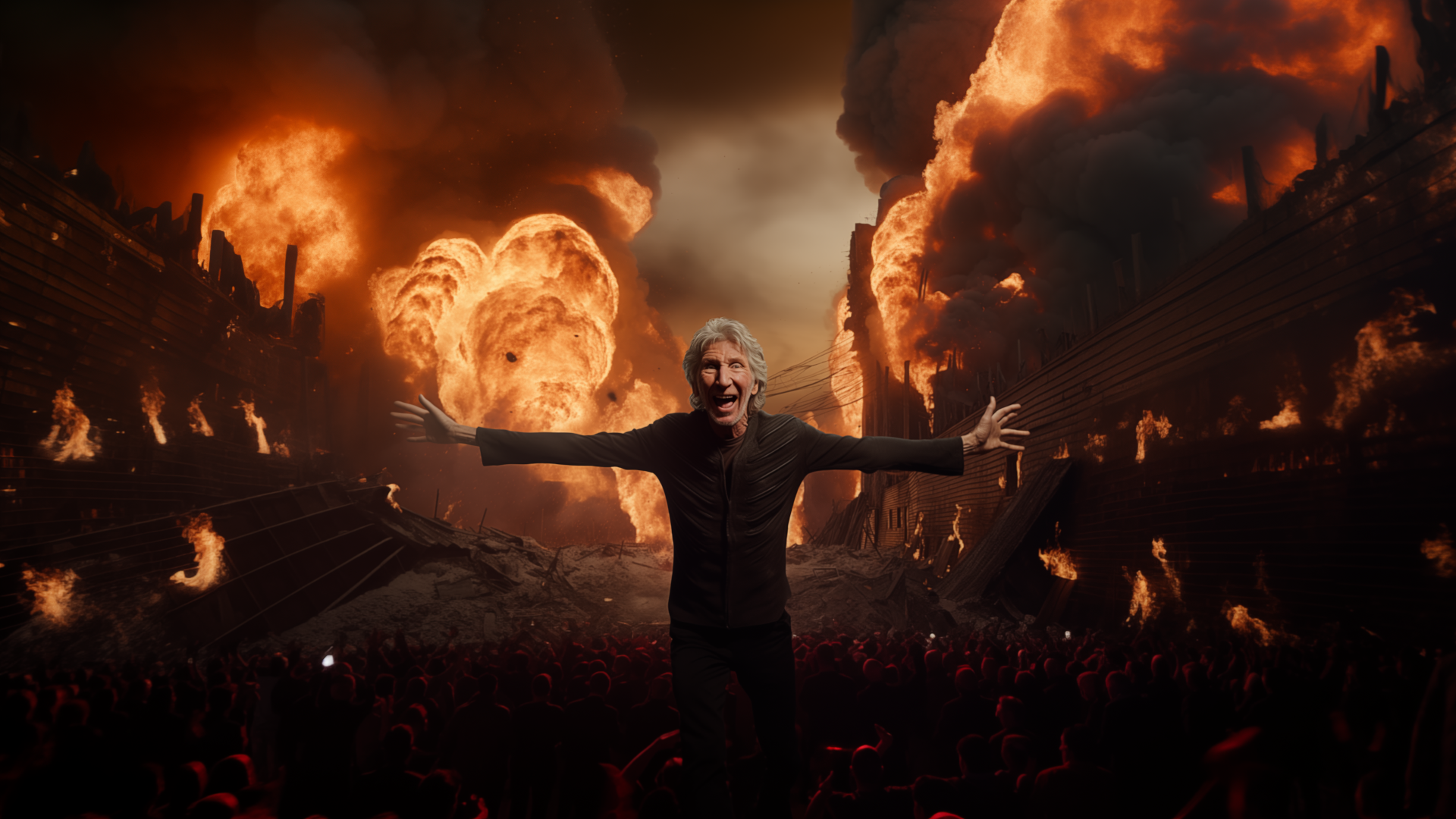 Roger Waters and David Gilmour of Pink Floyd in 2024