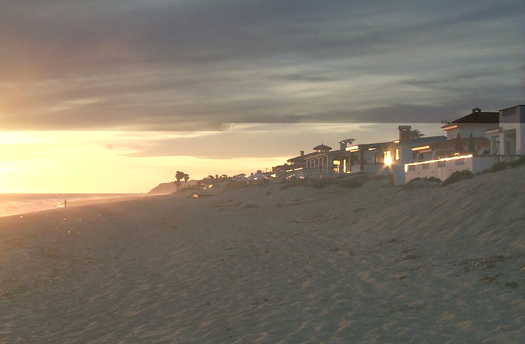 Las conchas -- looking west near sunset