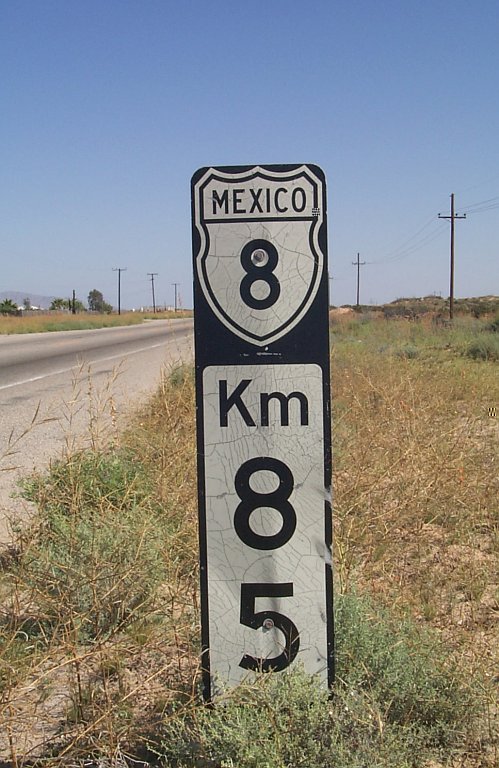 Sonora mexico -- mx route 8 sign