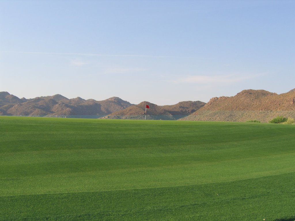 Tortolita preserve trail -- surreal country club lanscape
